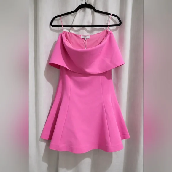 NWT‎ LIKELY Flouncy Driggs Mini Dress Pink Sugar 10 - Picture 5 of 7